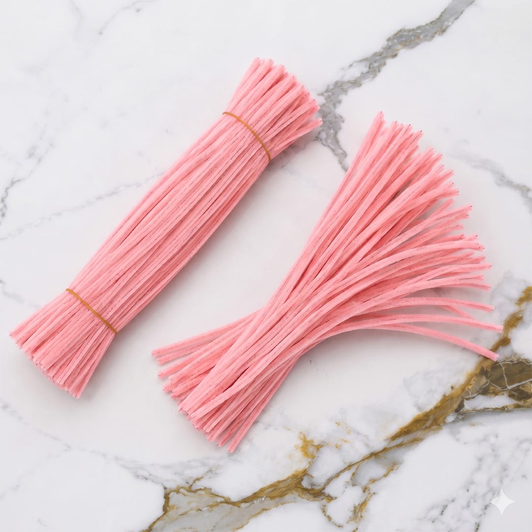 Premium Pipe Cleaners 8MM (Baby Pink)