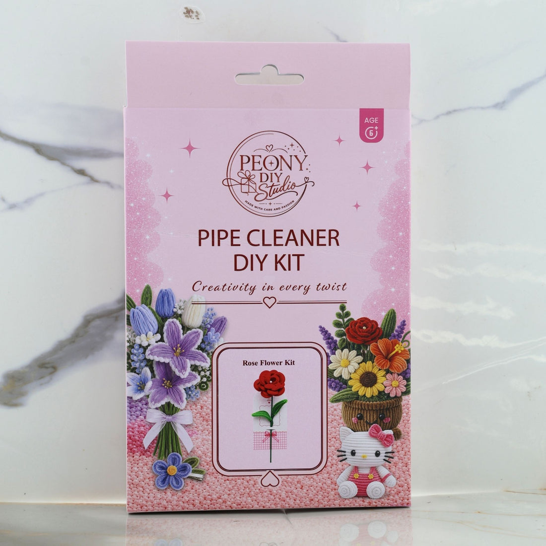 Rose Flower – Pipe Cleaner DIY Kit