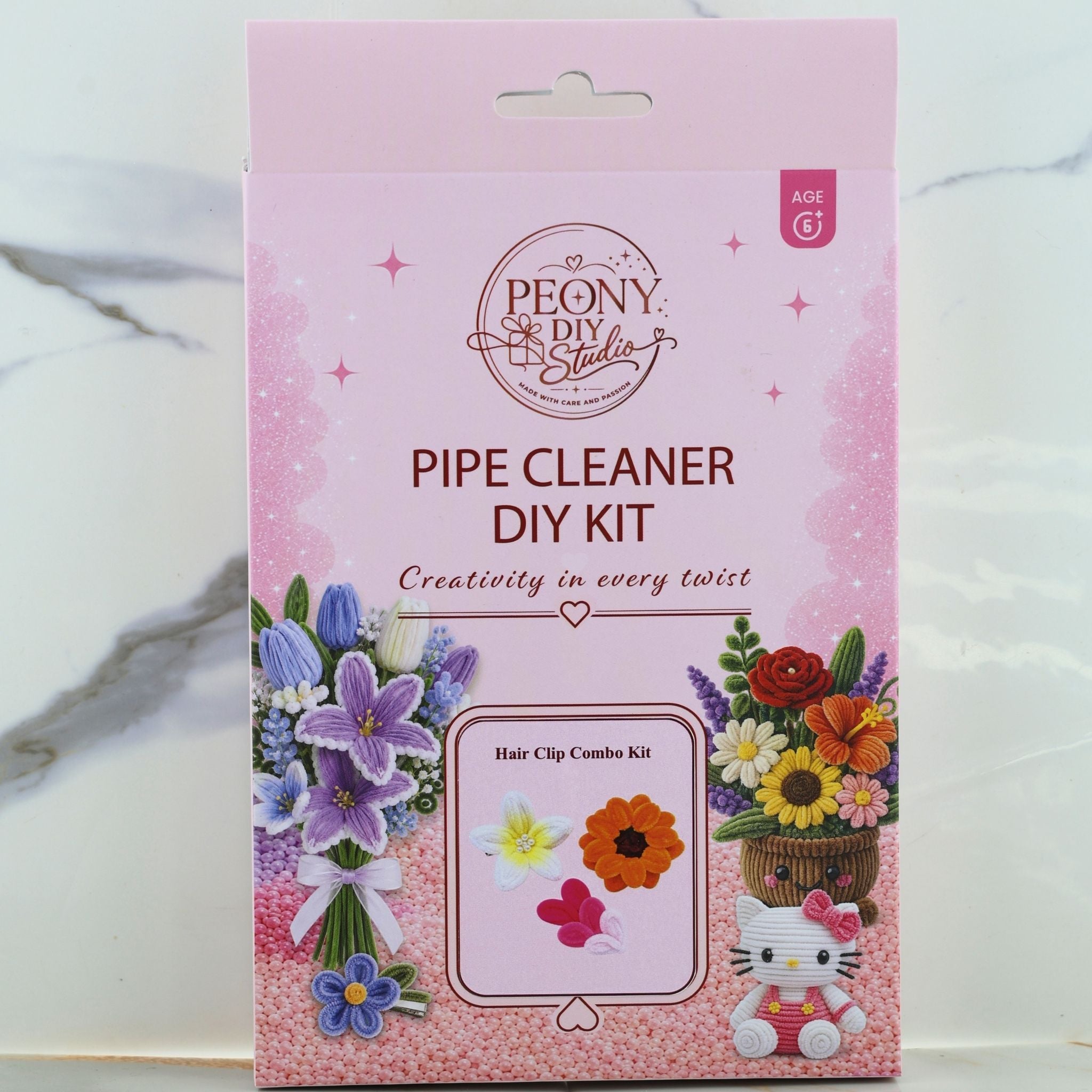 Peachy Pop- Pipe Cleaner DIY Kit