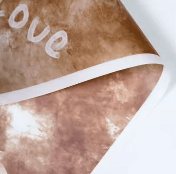 Crafteria Brown White Love Print Bouquet Paper