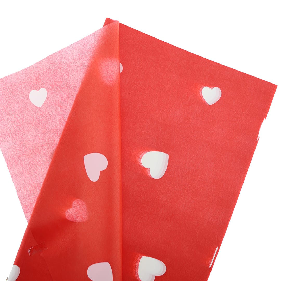 Heart Pattern Flower Wrapping Paper, Crafteria Durable Floral Gift Wrap for Valentine's Day, Anniversaries & Weddings, 56 x 55 cm