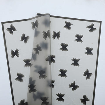 Crafteria Black Bow Design Bouquet Paper