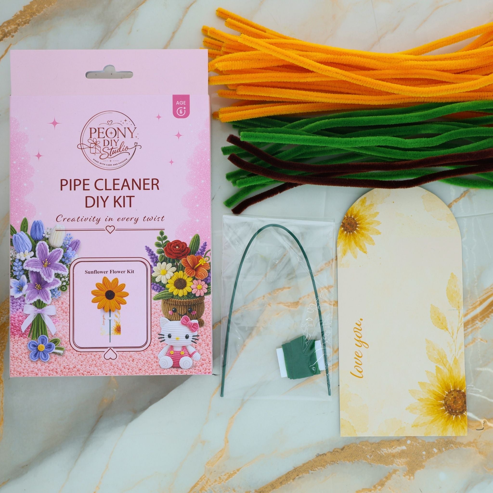 Sunflower Flower – Pipe Cleaner DIY Kit